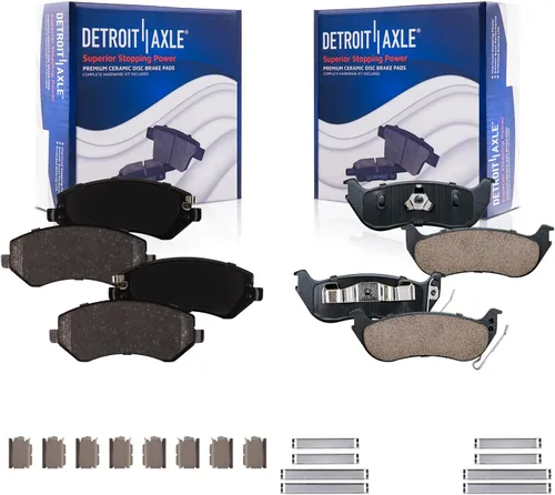 Vista 40 de Detroit Axle - Pinza de disco del lado del acompañante + pastillas de freno de cerámica de repuesto para Lexus HS250H Toyota RAV4 Prius V Scion xB