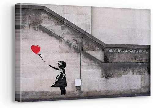 Vista 10 de Banksy Graffiti Street Art Colecciones de lienzos de arte callejero. Listo para colgar. Fabricado en Estados Unidos #FULL2