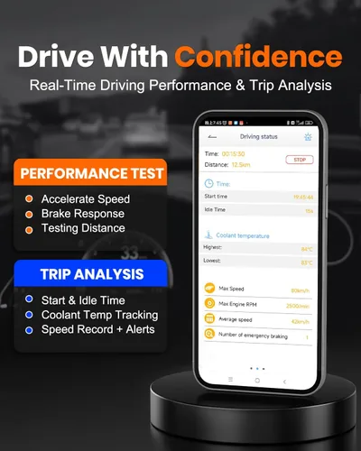 Vista 3 de ANCEL AD310 Pro - Escáner Bluetooth OBD2 con probador de batería, lector de códigos de luz de motor y herramienta de diagnóstico de automóvil, Gris
