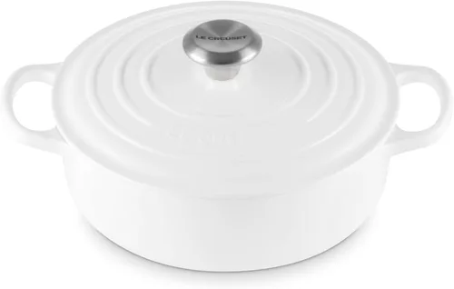 Vista 13 de Le Creuset Horno holandés redondo ancho de hierro fundido esmaltado, 3.5 cuartos de galón., Marsella Marseille