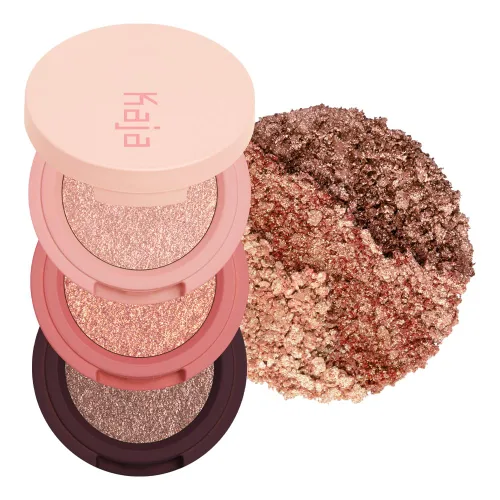 Vista 15 de Kaja Beauty Bento Collection - Trío de sombras de ojos elásticas Tonos rosa ciruela, tamaño de viaje, 01 Rosewater, premio Allure Best of Beauty