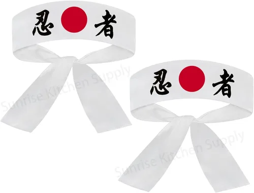 Vista 53 de Sunrise Kitchen Supply - Diadema de karate japonesa para chef de sushi hachimaki, 2 piezas