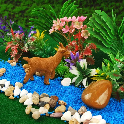Vista 4 de NWFashion 130 piezas de árboles modelo plantas en miniatura jardín de hadas árboles artificiales ferrocarril paisaje (árbol)