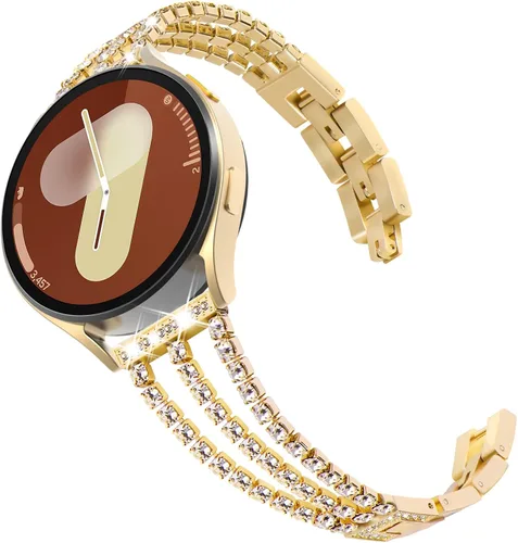 Vista 12 de Surace Galaxy Watch 40mm Correa con enlaces de diamantes brillantes para mujer - Negro
