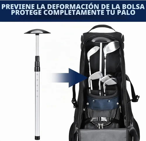 Vista 3 de Bolsa de viaje de golf Partage con sistema de soporte, estuche de viaje de golf para aerolíneas, Oxford 900D resistente - Negro Negro (Black Pro)