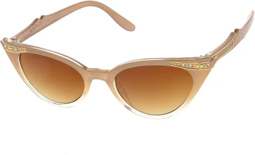 Vista 2 de zeroUV Gafas de sol de ojo de gato con diamantes de imitación retro para mujer, 2.008 in