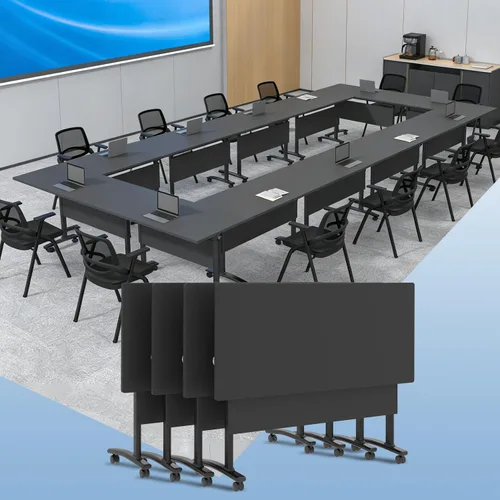 Vista 12 de 4 Pack Folding Conference Tables,47.2" Mobile Training Tables Morandi