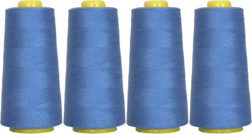 Vista 32 de Threadart Hilo Serger - Costura Poliéster - 2750 Yard Cono 40/2 - Aguamarina Polyester serger thread for overlock sewing, seams and garment