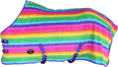 Vista 6 de Challenger Caballo Suave Fleece Cooler Ejercicio Manta Mecha Humedad Invierno Liner 43EE02 Gatos blancos