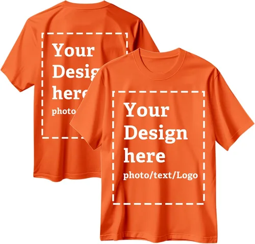 Vista 9 de Camisetas personalizadas para hombres y mujeres, hechas en Estados Unidos, camisetas personalizadas con texto/foto frontal y trasera, camisetas