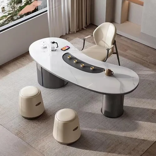 Vista 7 de Sillas de comedor sillas de comedor, cocina moderna y habitación, acento tapizado en piel sintética cojín asiento y patas de metal resistentes