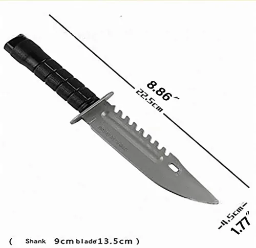 Vista 2 de zonzxcv La daga de plástico no afilada para Halloween, accesorios de seguridad no dañará el cuchillo falso de 9 pulgadas