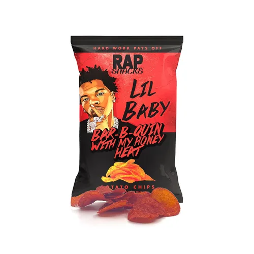 Vista 11 de Rap Snacks Lil Baby - Queso cheddar + papas fritas de crema agria, bolsas de 2.5 onzas, paquete de 6