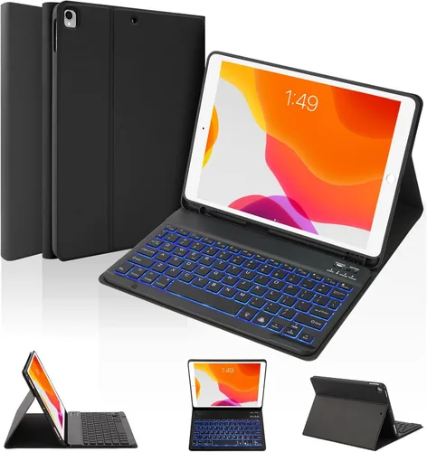 Vista 12 de SOPPY Funda con teclado para iPad mini 7 A17 Pro 2024/iPad Mini 6 generación con teclado 2021 8.3 pulgadas, cubierta de teclado desmontable