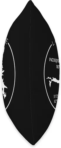 Vista 2 de State of North Carolina Merch Souvenir & Gifts Co. Lake Lure Map GPS Location GIS Rutherford North Carolina - Almohada de 16 x 16 pulgadas