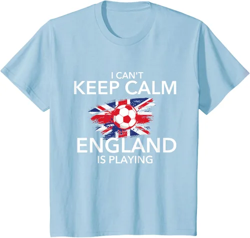 Vista 12 de I Can't Keep Calm England Is Playing - Camiseta para amantes del fútbol, Negro