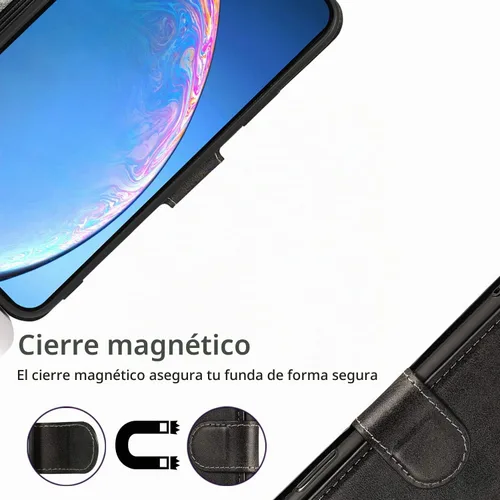 Vista 4 de QLTYPRI Funda tipo cartera para iPhone 11, color negro