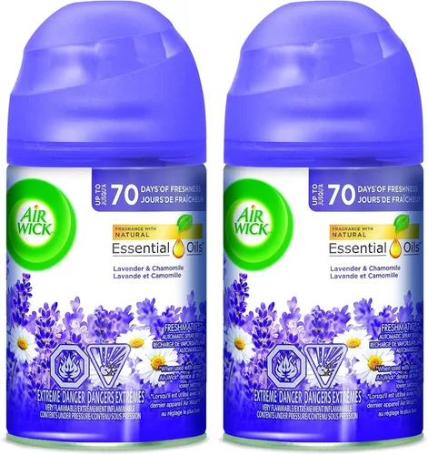 Vista 13 de Air Wick - repuestos en espray para ambientador automático, olor a agua fresca, 1 unidad, aceites esenciales, neutraliza malos olores