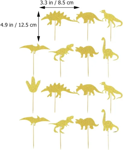 Vista 2 de Dinosaur Designed Cake 16pcs Decorative Topper