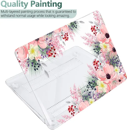 Vista 3 de Batianda - Carcasa rígida protectora de plástico transparente y mate para MacBook Pro (2019, 2018, 2017, 2016) de 13 pulgadas, modelo A2159, A1989