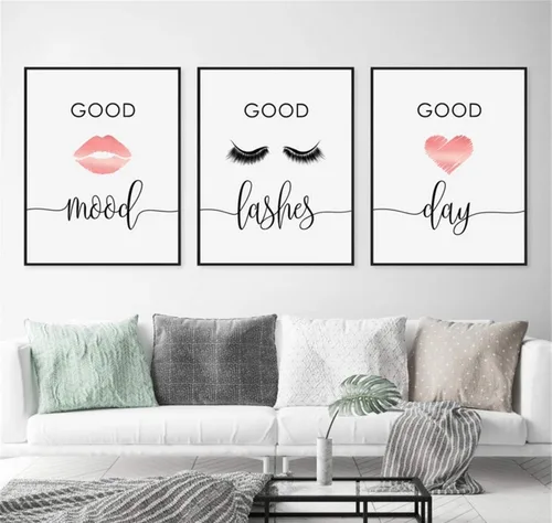 Vista 21 de NATVVA Pósteres de lienzo blanco y negro con texto en inglés "Eat Pray Love", impresiones artísticas de 3 piezas con marco interior de madera