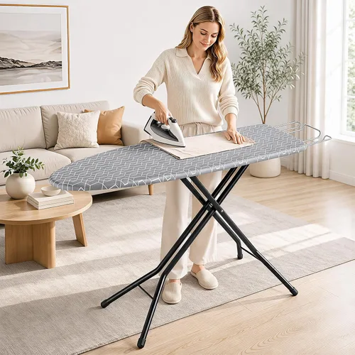 Vista 11 de APEXCHASER Tabla de planchar plegable tamaño matrimonial 43 x 13, altura Azul