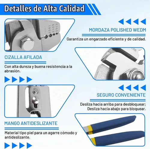 Vista 2 de Kit de herramientas de crimpado de pesca, herramienta de crimpado de alambre, alicates de crimpado de pesca de acero inoxidable con 300 piezas