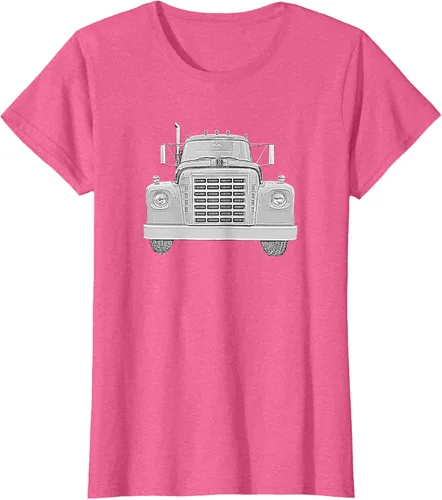 Vista 83 de Camiseta clásica de camión pesado International Harvester IH Loadstar, Negro, S