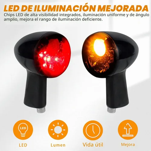 Vista 3 de NTHREEAUTO Luz de marcha de freno integrada con luz LED de bala ahumada, compatible con Harley Sportster XL 883 1200 1992-2019
