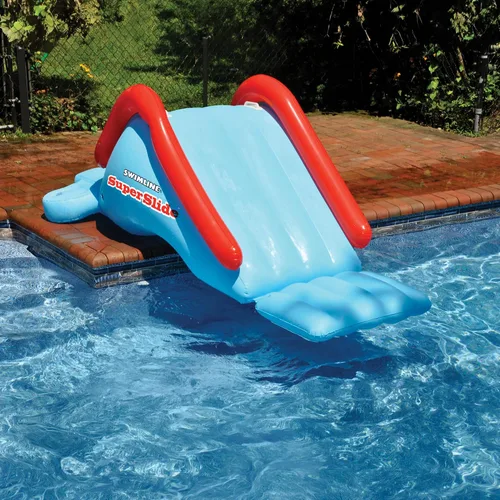 Vista 2 de Juguete inflable para piscina de 8.9 ft azul y rojo para deportes acuáticos
