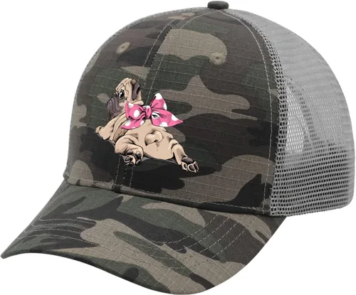 Vista 2 de devor Hat Pug Dog Baseball Cap, Funny Dad Hat for Women