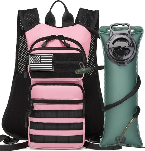 Vista 4 de Mochila de Hidratación Aislada para Senderismo Mochila de Agua Chaleco para Correr con Bolsa de Vejiga TPU de 3L para Maratón Ciclismo Hombres