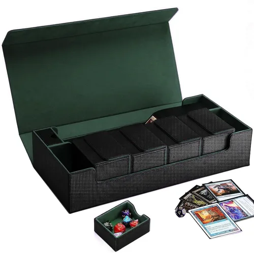 Vista 7 de Estuche de almacenamiento prémium para tarjetas coleccionables TCG, caja con capacidad para más de 800 tarjetas con funda para MTG, YuGiOh, Uno