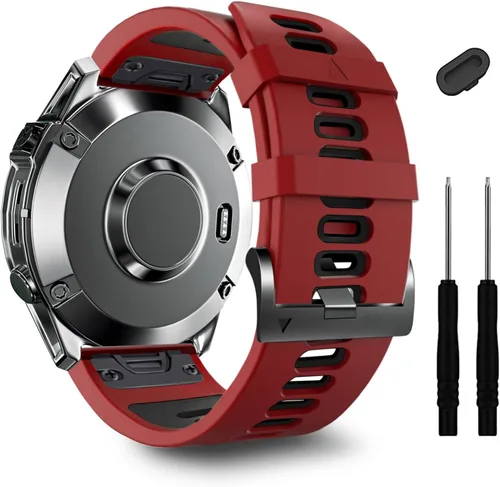 Vista 7 de ZPJPPLX Correa Quickfit de 0.866 pulgadas compatible con Garmin Fenix 8/7/6 epix Pro, correa de silicona para Fenix E/5 Plus/5/tactix quatix 8 7