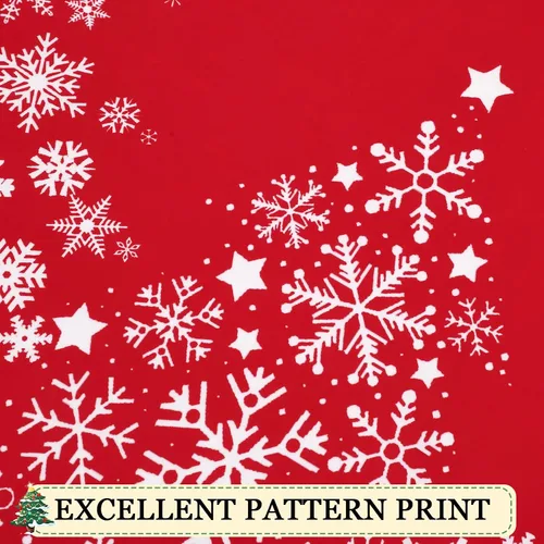 Vista 4 de CAROMIO Cortinas de Navidad de 52 x 84 pulgadas para sala de estar, decoración de copos de nieve con ojales, cortinas de oscurecimiento
