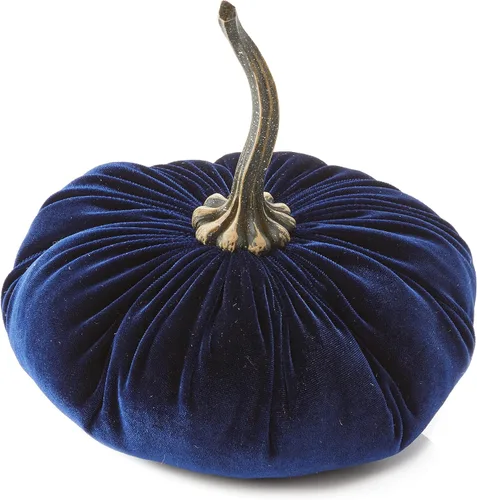 Vista 17 de Your Heart's Content Calabaza de terciopelo de 9 pulgadas, decoración de otoño hecha a mano, centro de mesa de boda de otoño, decoración rústica