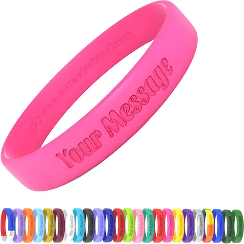 Vista 19 de Pulseras de silicona personalizadas de Reminderband, pulseras de silicona personalizadas, pulseras personalizables, pulseras personalizadas de goma