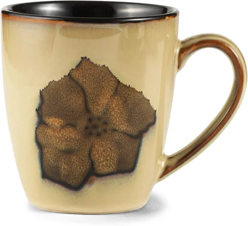 Vista 6 de Pfaltzgraff Painted Poppies - Juego de vajilla de 16 piezas, servicio para 4, platos coloridos de gres floral, cuencos y tazas, apto para microondas