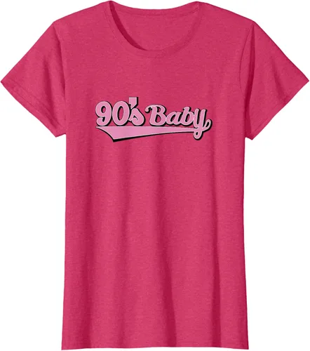 Vista 9 de 90s Baby Nostalgia Camiseta retro rosa con diseño estético, Blanco