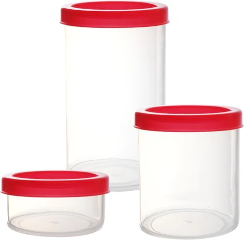Vista 6 de Youngever Paquete de 3 recipientes de plástico para condimentos, recipientes de salsa con tapa, recipiente de plástico para aderezo para ensaladas 2