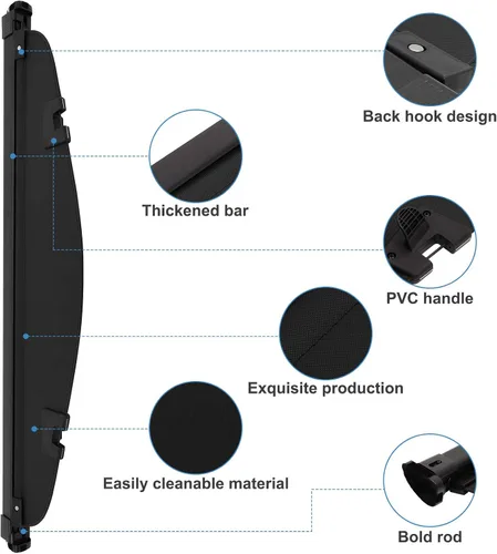 Vista 5 de ECCPP, cubierta de seguridad para cajuela retráctil de Mazda CX-5 2013-2016, para equipaje y carga Trunk Cargo Privacy Shield Anti-Theft Luggage