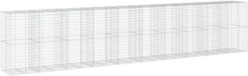 Vista 69 de vidaXL Cesta de gavión con tapa, 39.4 x 19.7 x 39.4 pulgadas, hierro galvanizado rectangular, resistente a la intemperie, montaje sin herramientas