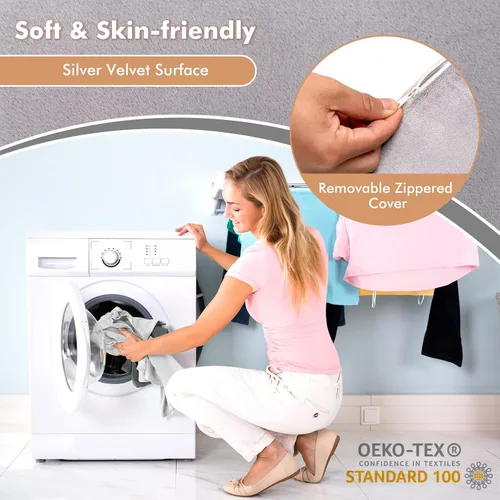 Vista 5 de GORELAX Juego de almohadas de cuña para cama, 6 cojines de espuma viscoelástica ajustables para reflujo ácido, anti ronquidos, almohadas