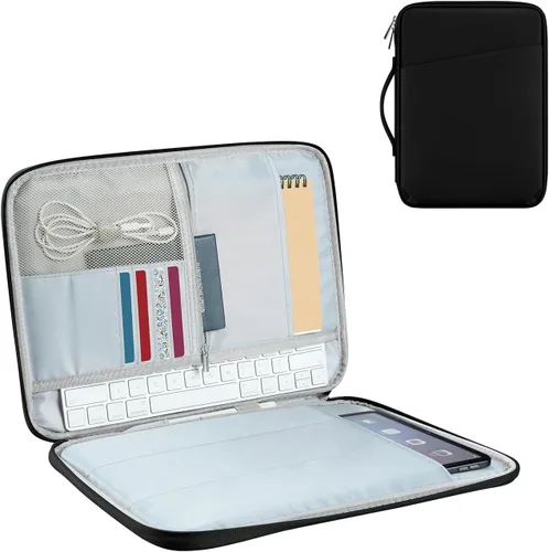 Vista 8 de Funda de transporte para tablet de 12.9 pulgadas, máxima protección para tu iPad Pro, Surface Pro, Galaxy Tab S8 Plus y más (PU-rosa, 12.9 pulgadas)