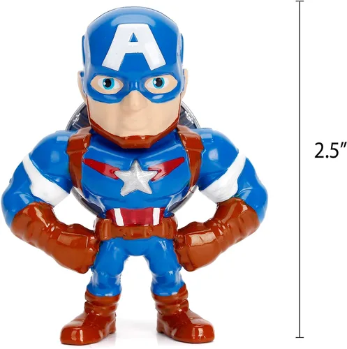 Vista 6 de Marvel Avengers - Paquete de 4 figuras coleccionables fundidas a presión de 2.5 pulgadas, juguetes para niños y adultos