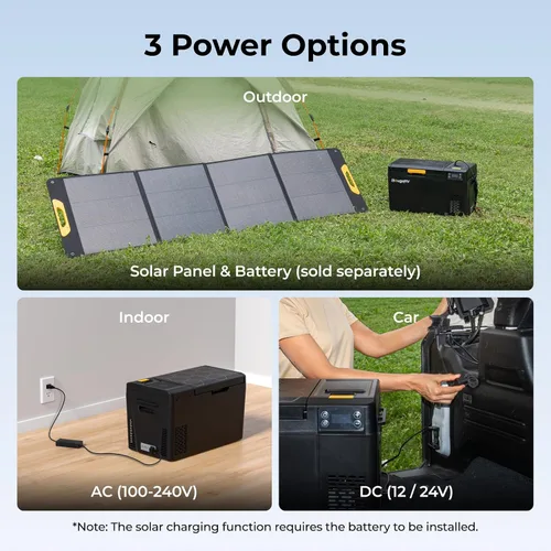 Vista 8 de BougeRV Refrigerador portátil de 12 voltios, CRX3 Refrigerador de automóvil de 23 cuartos de galón con control de aplicación, compresor eléctrico