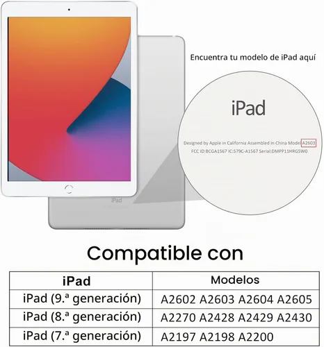 Vista 2 de JETech Funda para iPad de 9ª/8ª/7ª generación de 10.2", color beige