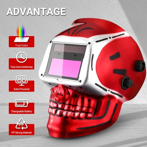 Vista 13 de Welding Helmet Auto Darkening: DEKORPO True Color Solar Powered Auto Darkening Welding Welder Mask Hood Helmets