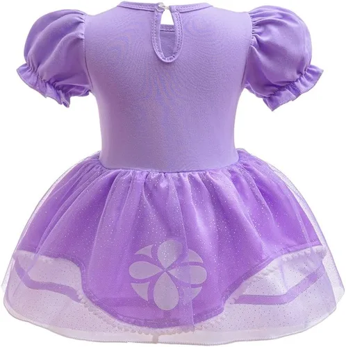 Vista 33 de Disfraz de princesa de Belle Sofía Blancanieves para niñas pequeñas, disfraz de princesa, Navidad, Halloween, mameluco con diadema