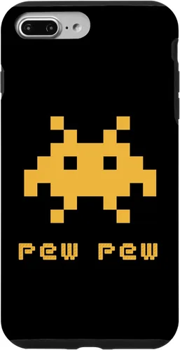Vista 12 de iPhone 16 Alien Invaders Pew Space 8-bit Retro Video Game Gift Case